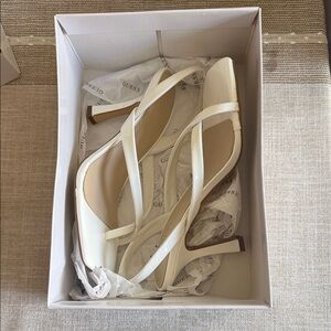 GUESS White Strappy High-Heel Sandals